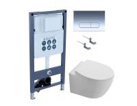 Комплект инсталляции с унитазом и кнопкой AQUATEK SET СИРИУС PNS-07 4в1