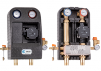 Насосная группа с теплообменником 34 пластин STOUT с насосом Grundfos UPSO 25-65  в теплоизоляции