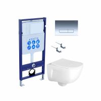 Комплект инсталляции с унитазом и кнопкой AQUATEK SET ДИВА-016 4в1