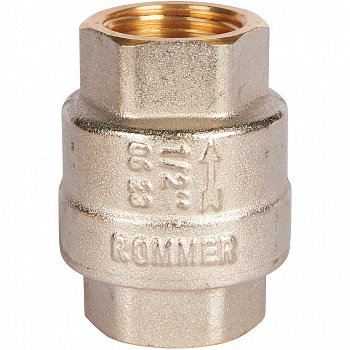 Клапан обратный ROMMER 1/2" пружинный муфтовый с металлическим седлом