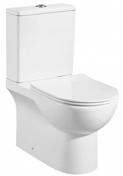 Унитаз-компакт AZARIO Ambra 645x370x815 напольный, безободковый, в комплекте сиденьем микролифт (AZ-
