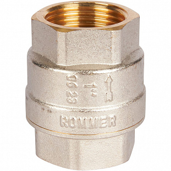 Клапан обратный ROMMER 1" пружинный муфтовый с пластиковым седлом