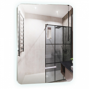 Зеркало AZARIO Шампань - Lite 600х800 открытая подсветка, сенсорный выключатель с функцией диммера, 