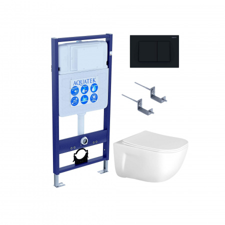 Комплект инсталляции с унитазом и кнопкой AQUATEK SET ДИВА-012 4в1