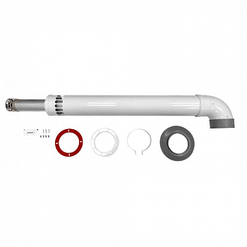 Коаксиальный антиобледенительный дымоход Baxi 60/100 с отводом 90° 